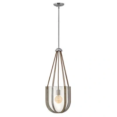 Hinkley Vaso 1 - Light Unique Teardrop Pendant In Polished Nickel