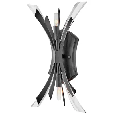 Hinkley Vida 17 1/2" Modern 2-light Brushed Graphite Wall Sconce