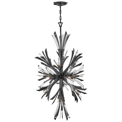 Hinkley Vida 24" Wide Brushed Graphite Large Orb Chandelier