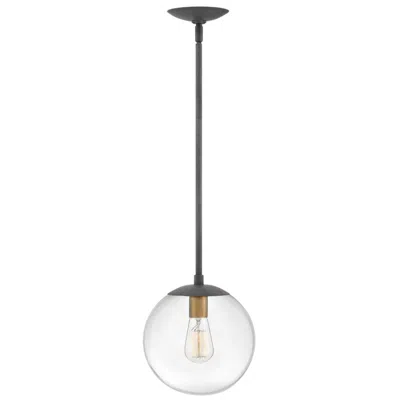 Hinkley Warby 9 1/2" Wide Black Gold With Clear Glass Mini Pendant