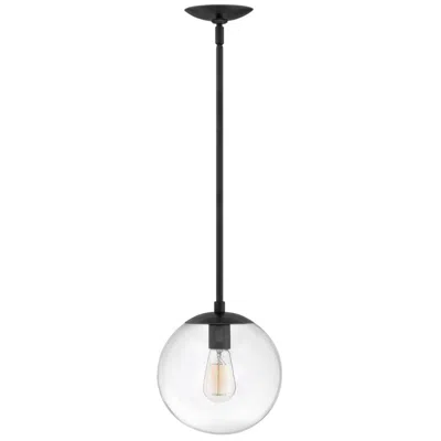 Hinkley Warby 9 1/2" Wide Black With Clear Shade Mini Pendant