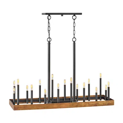 Hinkley Wells 45 1/4"w Brass Black Kitchen Island Light Chandelier