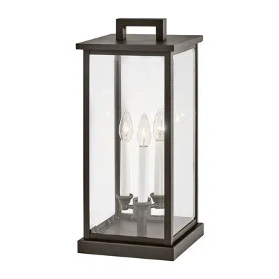 Hinkley Weymouth 20.25" Three-light 12v Outdoor Pier Mount Lantern