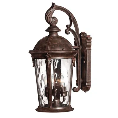 Hinkley Windsor River Rock 3 - Bulb Outdoor Wall Lantern