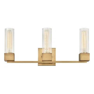 Hinkley Xander 23" Wide Heritage Brass 3-light Bath Light