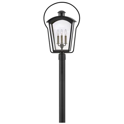 Hinkley Yale 26 3/4" High Black 3-light Outdoor Post Light