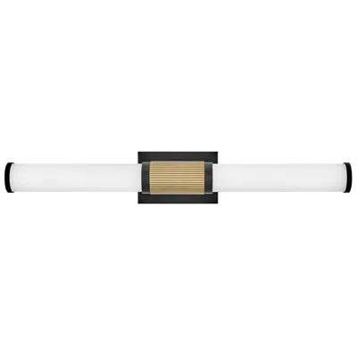 Hinkley Zevi 29"w Black And Lacquered Brass Led Bath Light