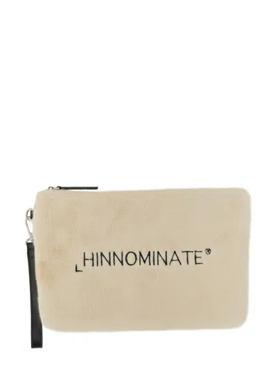 Hinnominate Clutch Bag With Logo In White