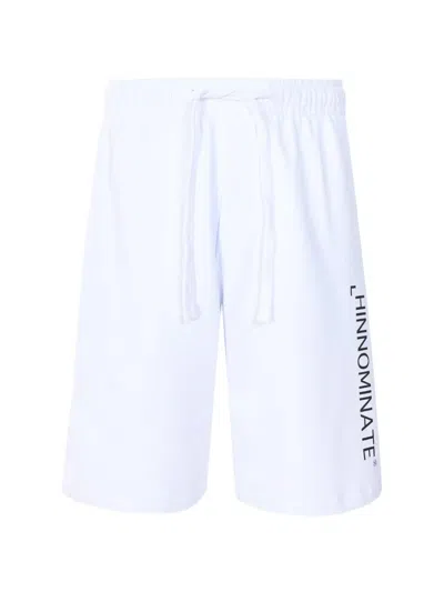 Hinnominate Cotton Bermuda Shorts In White