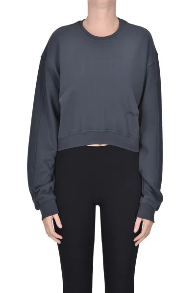 Hinnominate Cropped Sweatshirt In Gray