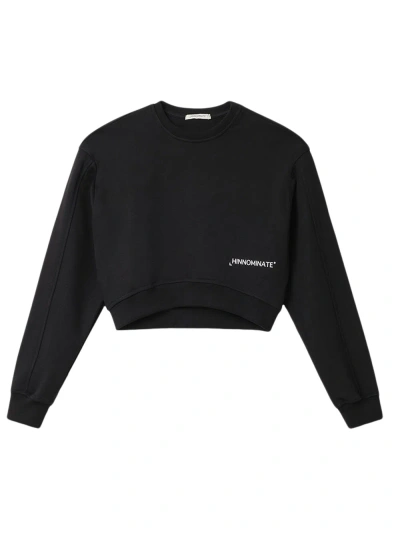 Hinnominate Cropped Sweatshirt In Black  