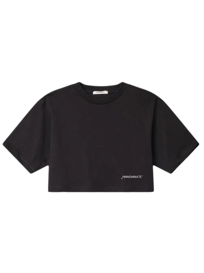 Hinnominate Cropped T-shirt In Black  