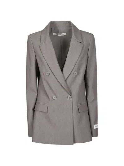 Hinnominate Double-breasted Blazer In Gray
