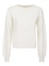 Hinnominate Glitter-detail Crew-neck Sweater In White