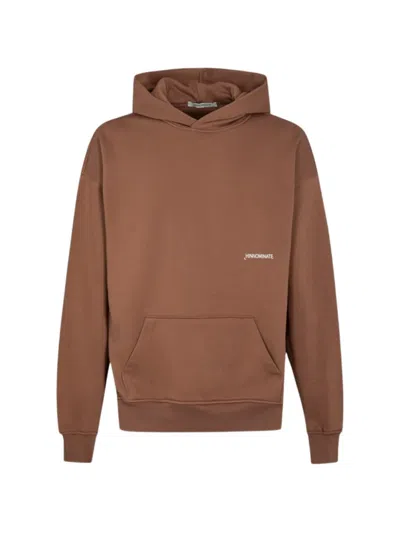 Hinnominate Hooded Long-sleeve Sweater In Brown
