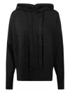 Hinnominate Hooded Ribbed-hem Sweater In Black