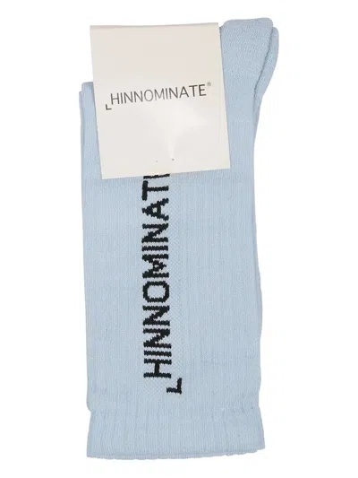 Hinnominate Logo-detail Cotton Socks In Blue