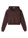Hinnominate Logo-detail Cropped Hoodie In Brown