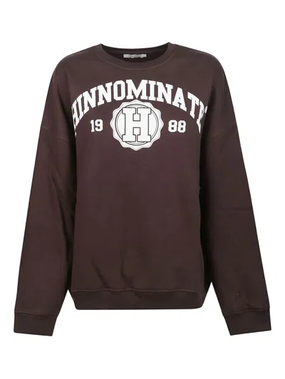 Hinnominate Logo-print Sweatshirt In Burgundy