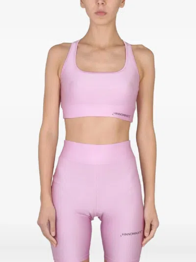 Hinnominate Lycra Top With Logo In Purple