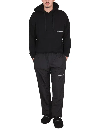 Hinnominate Logo-embroidered Hoodie In Black
