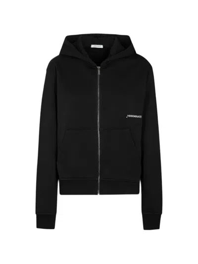 Hinnominate Logo-print Zip-up Hoodie In Black