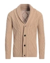 Hinnominate Man Cardigan Beige Size S Wool, Acrylic