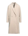 Hinnominate Man Coat Beige Size L Polyester, Viscose, Elastane In Beige