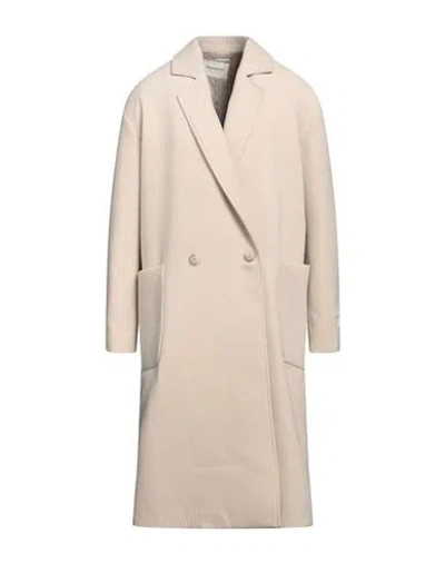 Hinnominate Man Coat Beige Size L Polyester, Viscose, Elastane