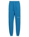 Hinnominate Man Pants Azure Size S Cotton In Blue