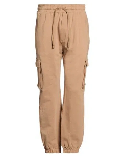 Hinnominate Man Pants Camel Size Xl Cotton In Brown