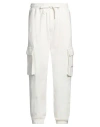 Hinnominate Man Pants Ivory Size Xl Cotton In White