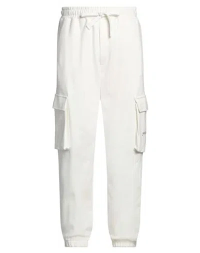 Hinnominate Man Pants Ivory Size Xl Cotton In White