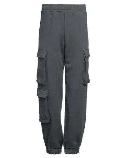 Hinnominate Man Pants Lead Size M Cotton In Grey