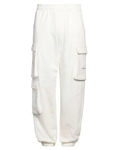Hinnominate Man Pants Off White Size Xl Cotton