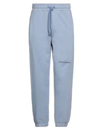 Hinnominate Man Pants Pastel Blue Size M Cotton