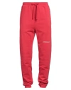 Hinnominate Chic Pink Cotton Trousers With Drawstring In Red