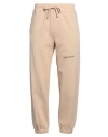 Hinnominate Man Pants Sand Size L Cotton In Beige