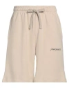Hinnominate Man Shorts & Bermuda Shorts Beige Size L Cotton