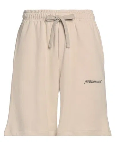 Hinnominate Man Shorts & Bermuda Shorts Beige Size L Cotton