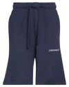 Hinnominate Man Shorts & Bermuda Shorts Midnight Blue Size L Cotton
