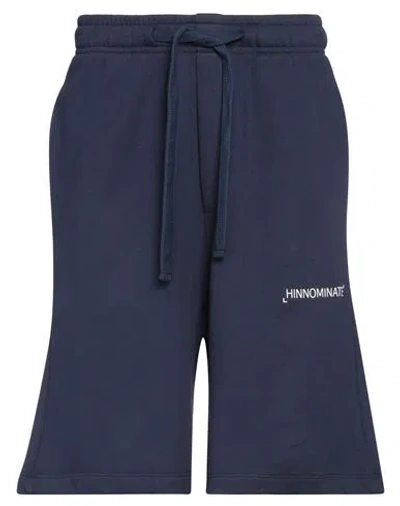 Hinnominate Man Shorts & Bermuda Shorts Midnight Blue Size L Cotton