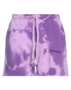 Hinnominate Man Shorts & Bermuda Shorts Purple Size S Cotton