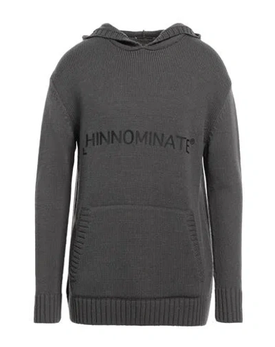 Hinnominate Man Sweater Lead Size L Wool, Acrylic In Grey