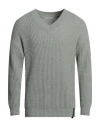 Hinnominate Man Sweater Sage Green Size L Acrylic, Polyester In Green