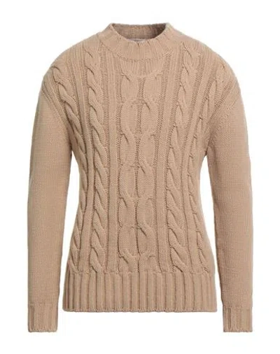 Hinnominate Man Sweater Sand Size S Cotton, Acrylic In Neutral