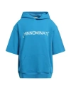 Hinnominate Man Sweatshirt Azure Size Xs Cotton, Elastane In Blue