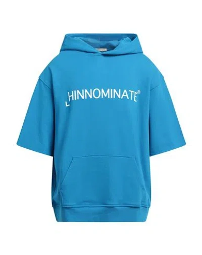 Hinnominate Man Sweatshirt Azure Size Xs Cotton, Elastane In Blue