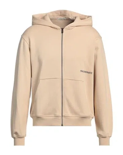 Hinnominate Man Sweatshirt Beige Size M Cotton, Elastane