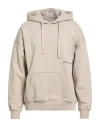 Hinnominate Man Sweatshirt Beige Size M Cotton, Elastane In Neutral